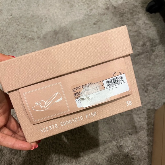 BNIB Miu Miu Fuchsia hot pink suede crystal heel bow loafers flats shoes 38 - Picture 6 of 6